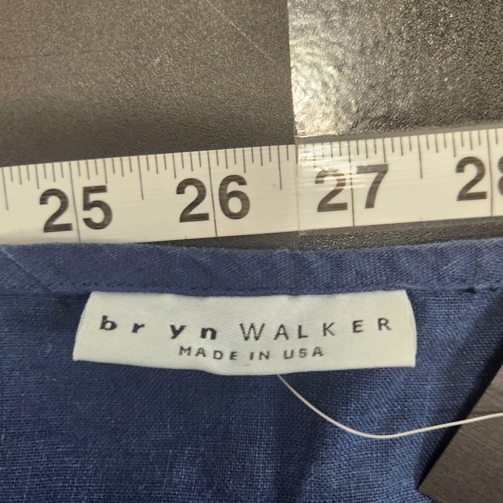 Bryn Walker Pira Tank Top Dewberry Blue 100% Linen Sleeveless Womens Large NEW - Picture 3 of 10